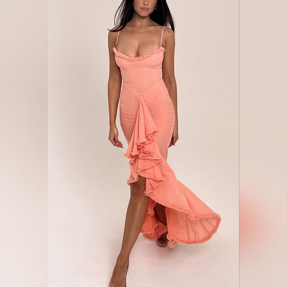 Peach Mesh House of CB 'Gabbi'-large